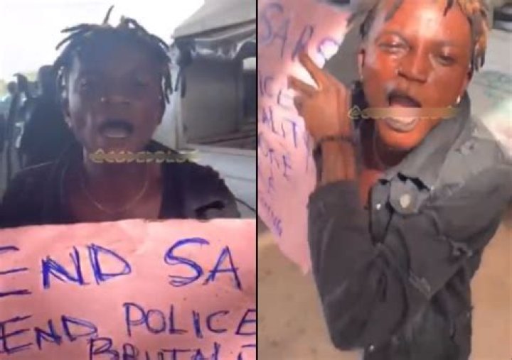 
#ENDSARS: Portables Shares Throwback Video Of Him Protesting 